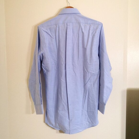 Van Heusen Men's Dress Shirt Regular Fit Oxford Blue 15/32-33 - Picture 6 of 7